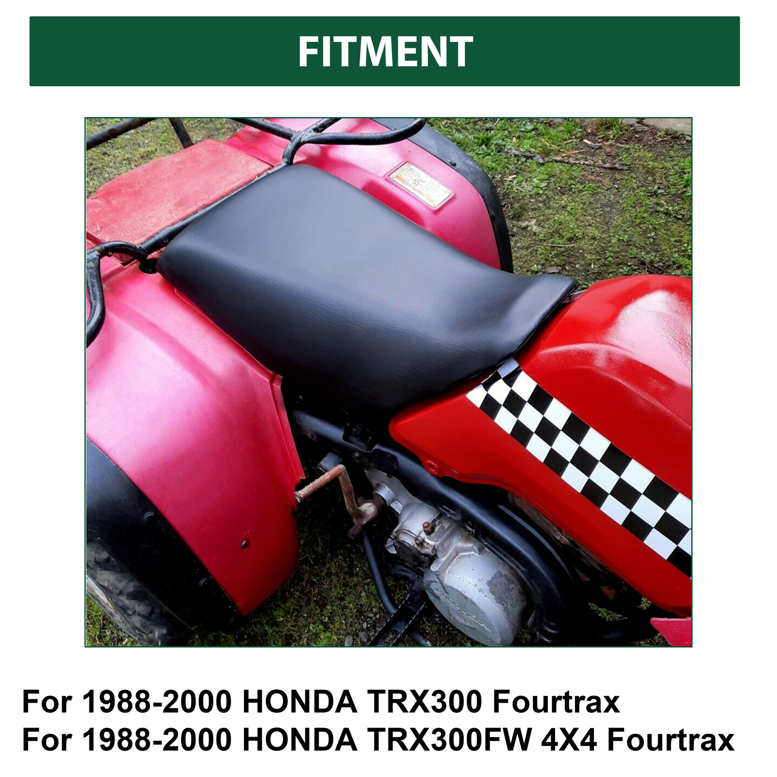 For Honda TRX 300 TRX300 FW Fourtrax 2X4 4X4 Complete Seat 1988 1989 1990-2000