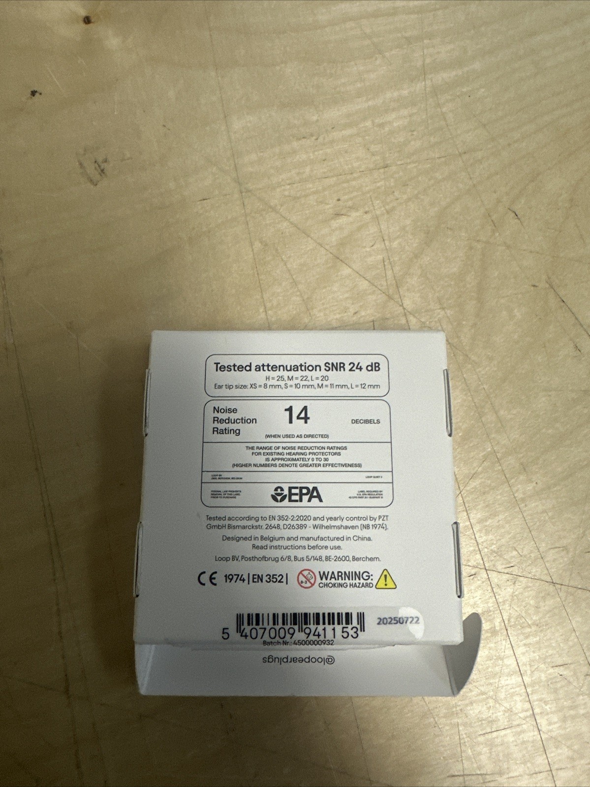 Loop Quiet 2 Ear Plugs For Noise Reduction - 14dB - Color - Violet - Open Box