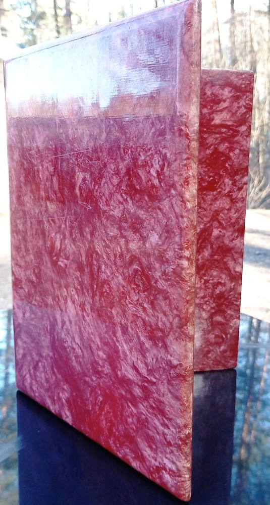 Bakelite Catalin Cherry Resin Folder Vintage Art Deco Red Document Holder