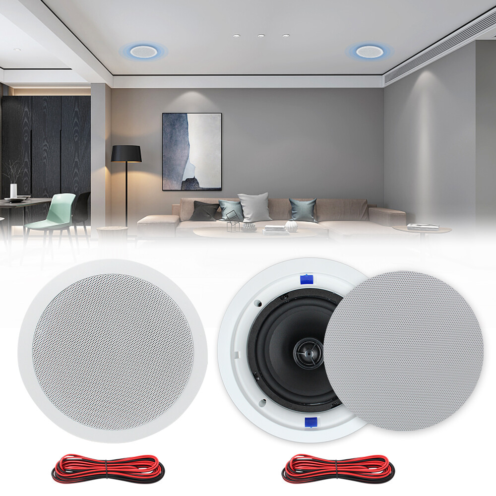 Herdio 2 Pack 6.5" 320W 2-Way Ceiling Speakers Flush Mount Kitchen