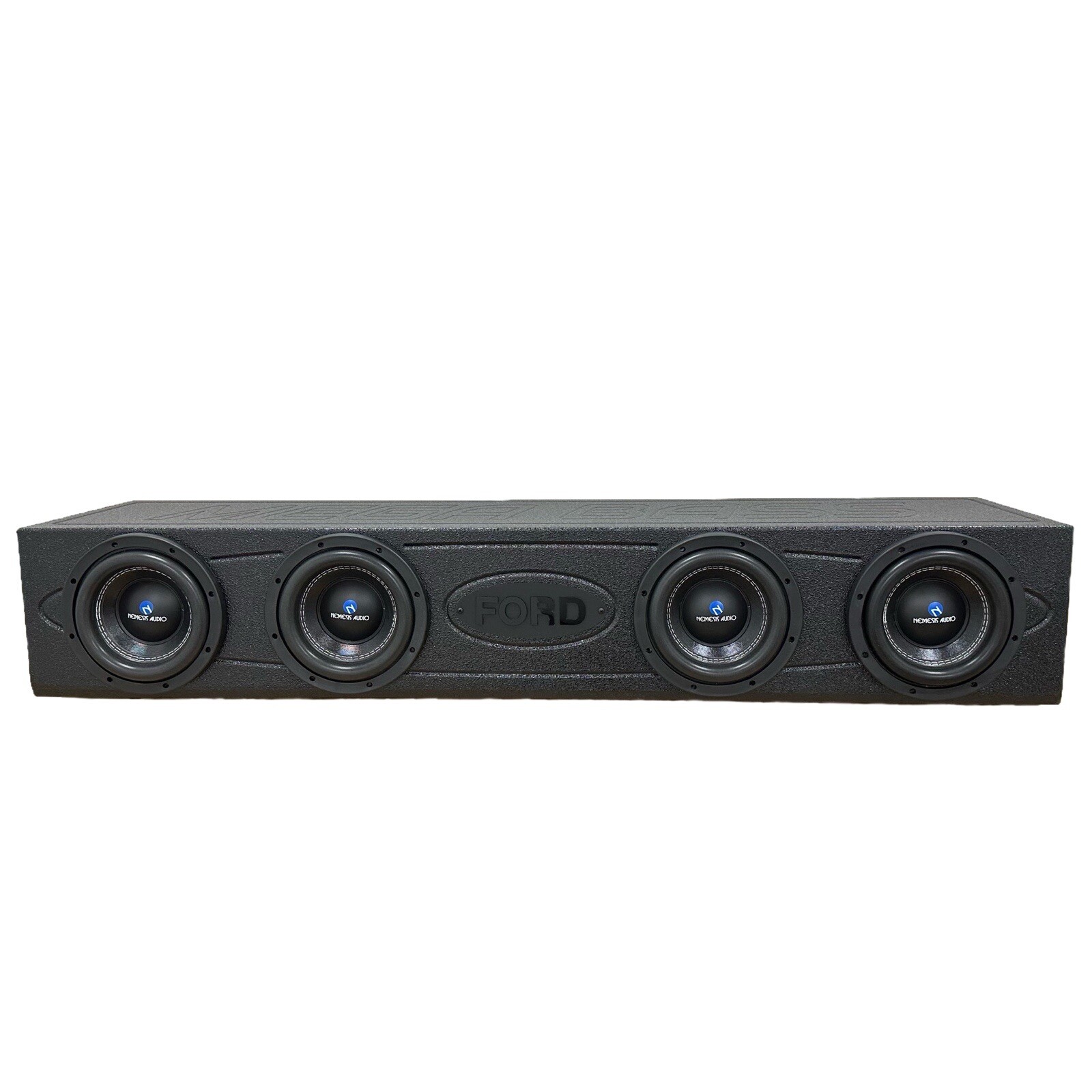 Mega Bass Subwoofer Box Ford F-150 09-23 Crew Cab Ported Fits 4x8” Woofers