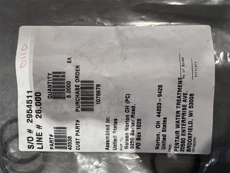 Fleck 7000 Distributor O-Ring Retainer