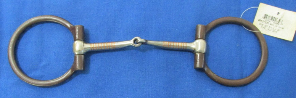 Show Bit 5" mouth copper inlay snaffle bit inlay dots