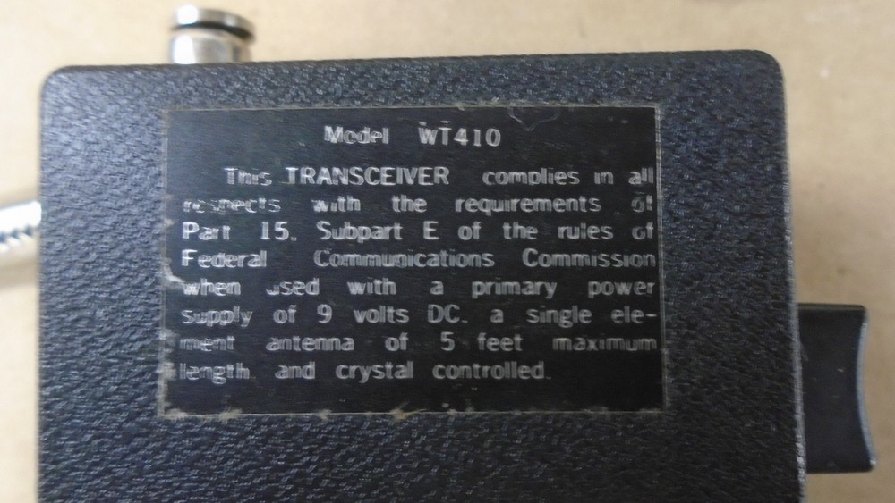 Viscount Transceiver Model WT410 4 Transistor Walkie Talkie
