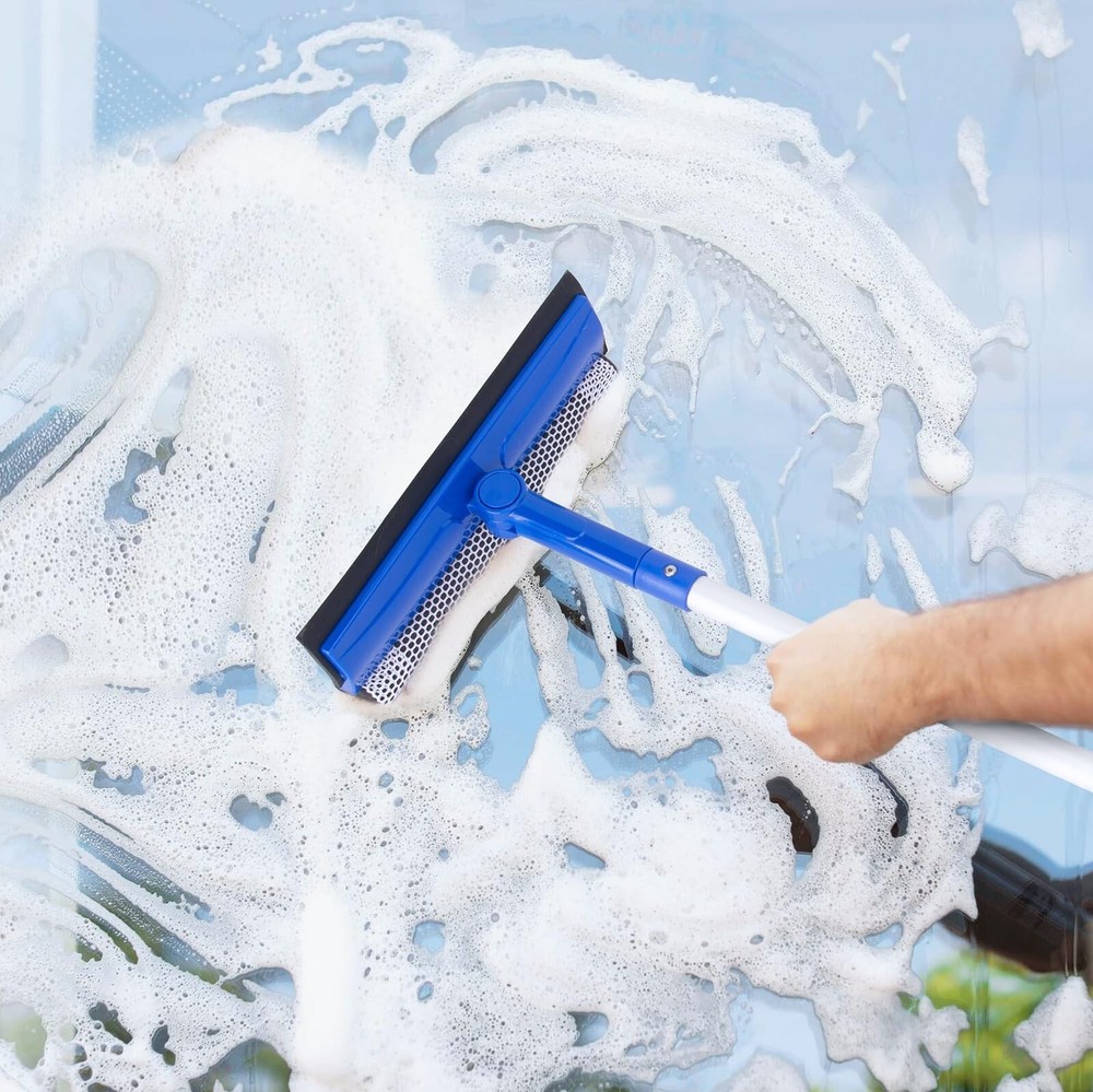 Window Cleaner Tool for Home with 20''-30'' Extension Pole, Squeegee for Car ...