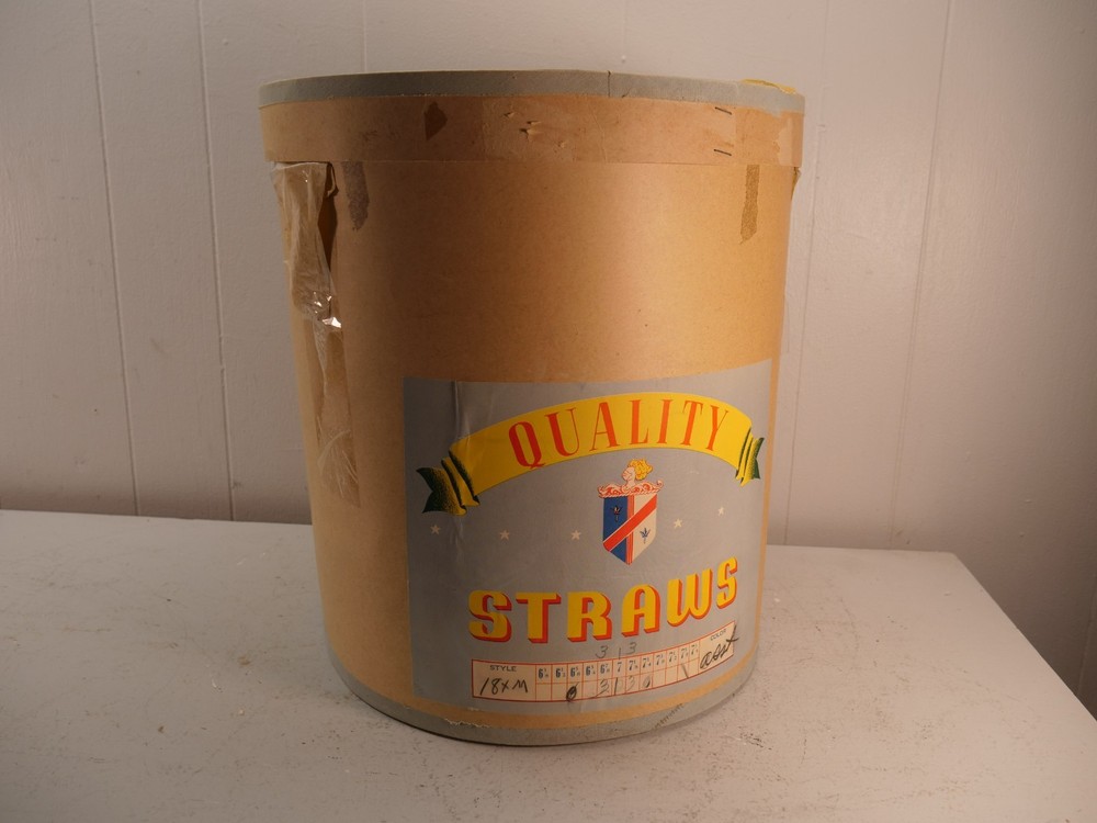 Vintage Quality Straws Hat Box Store Display