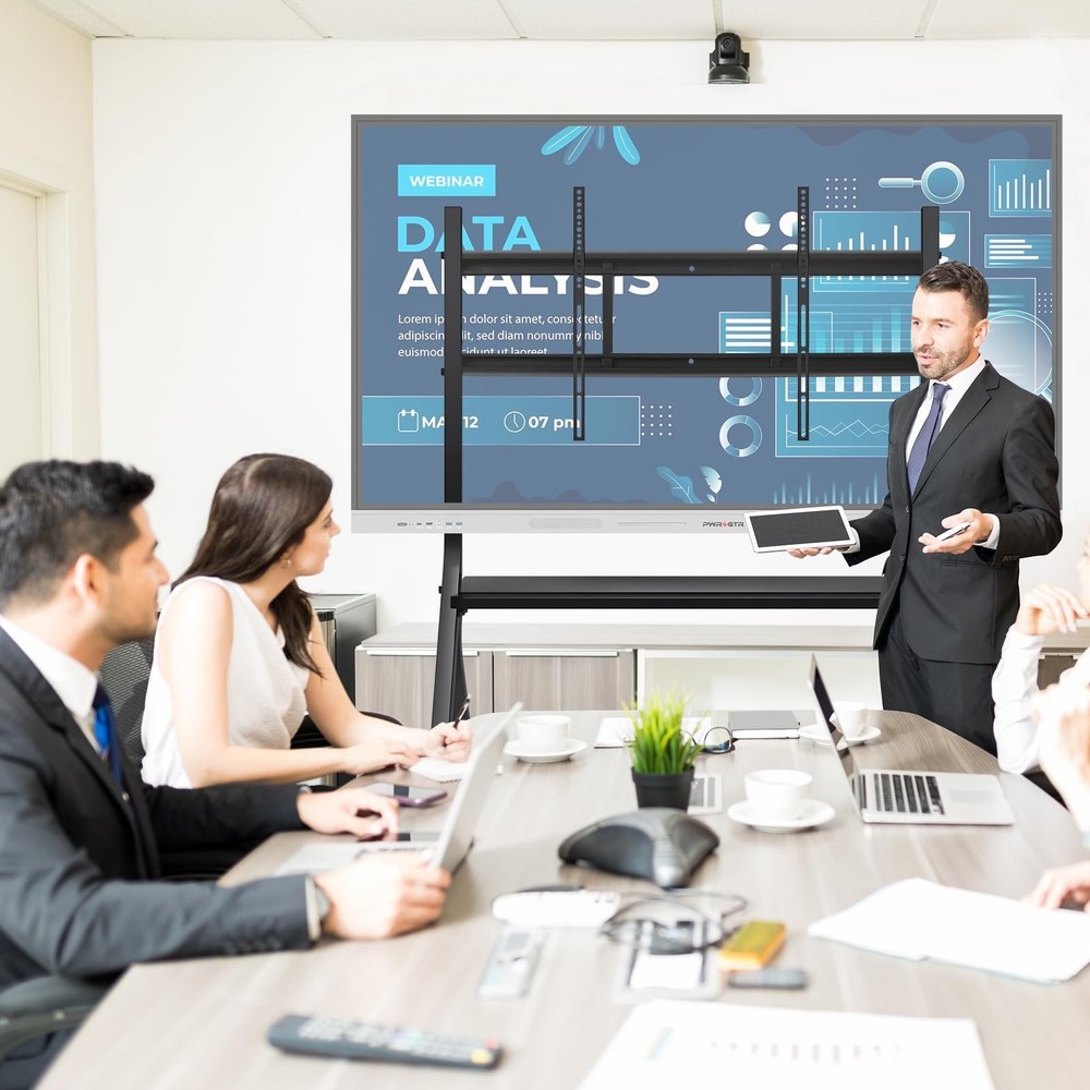 Interactive Whiteboard Portable Stand for 55"-86" Smart Board, Four Lockable ...