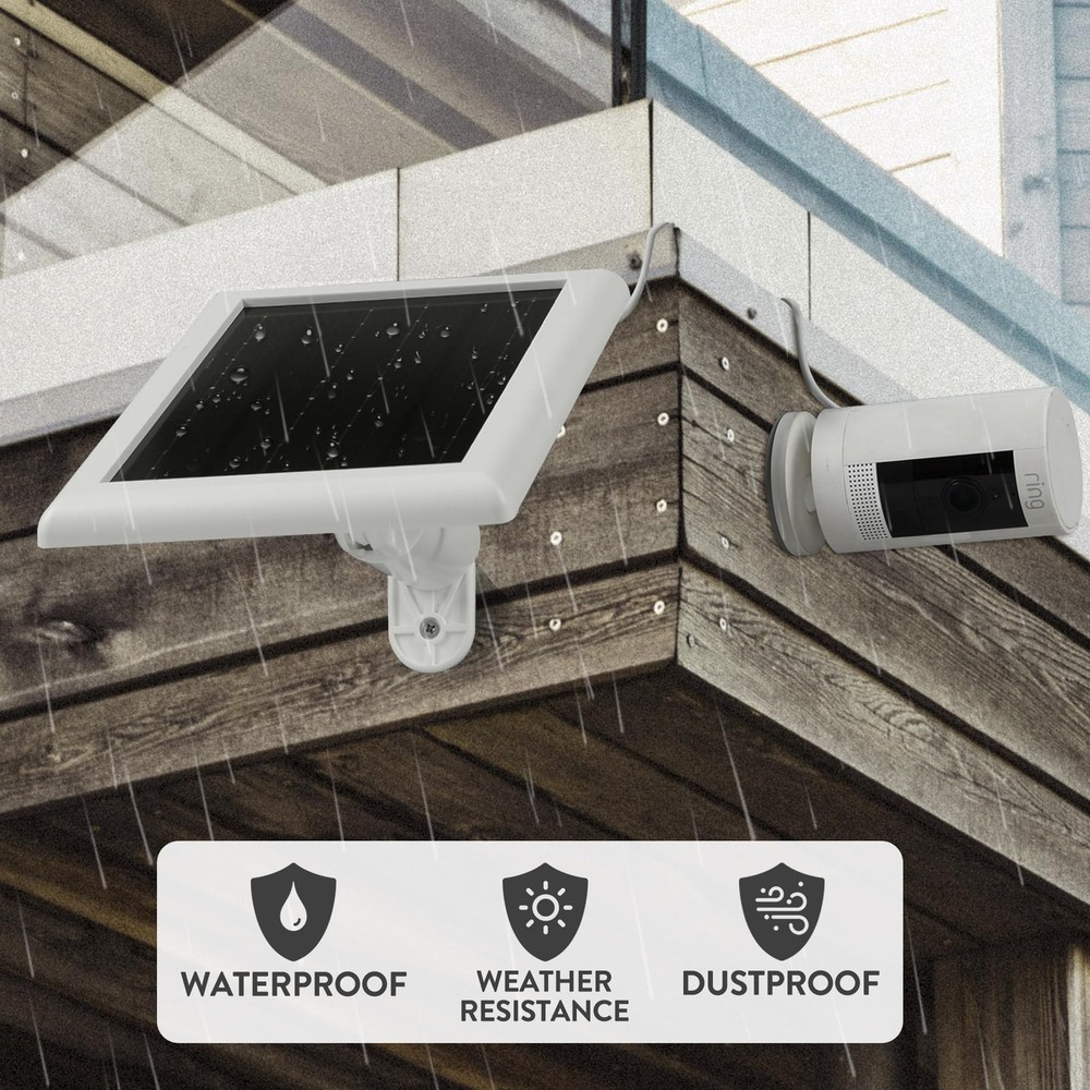 Ring Solar Panel(2nd Generation), 2-Pack 5W 5W--2Pack White(8.7inch)