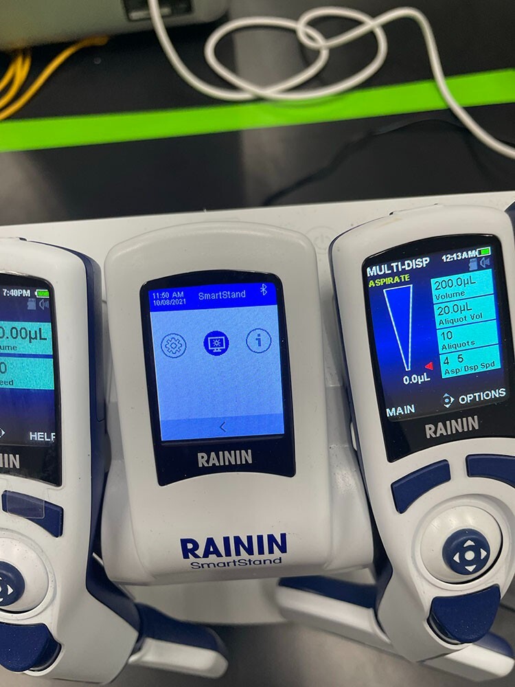 Rainin E4 XLS LTS Electronic Pipette Set with Smart Stand Low Range