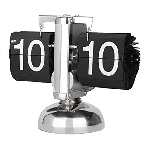 Retro Flip Clock, Cool Split Flap Display Desk Clock, Vintage Auto Flip Table