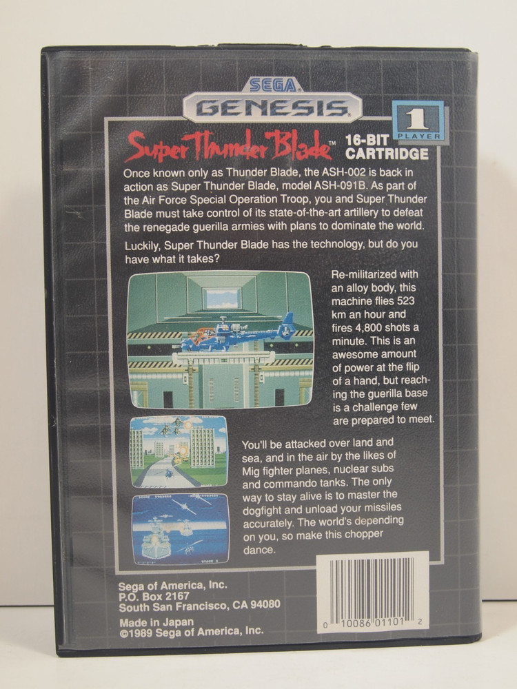 Super Thunder Blade Case (SEGA Genesis) Authentic BOX ONLY
