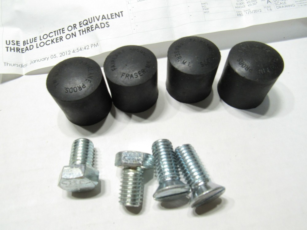 GARLOCK 407721 RUBBER FOOT SET FOR FOLDING VISUAL WARNING LINE SYSTEM