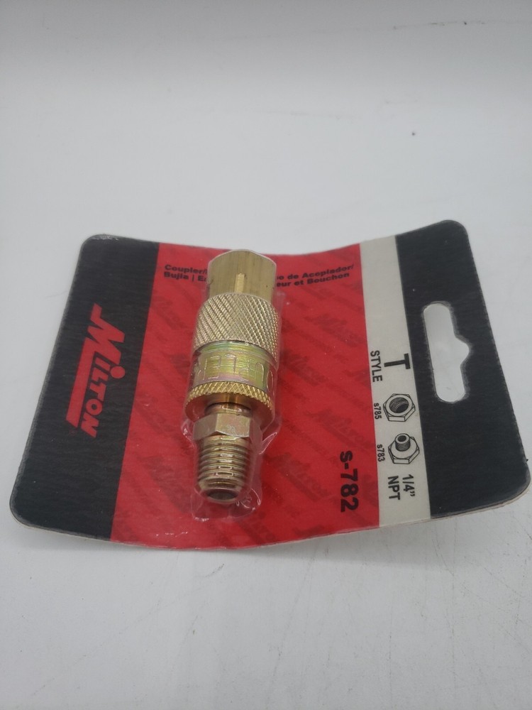 MILTON S782 1/4" NPT T-Style Coupler/Plug Kit