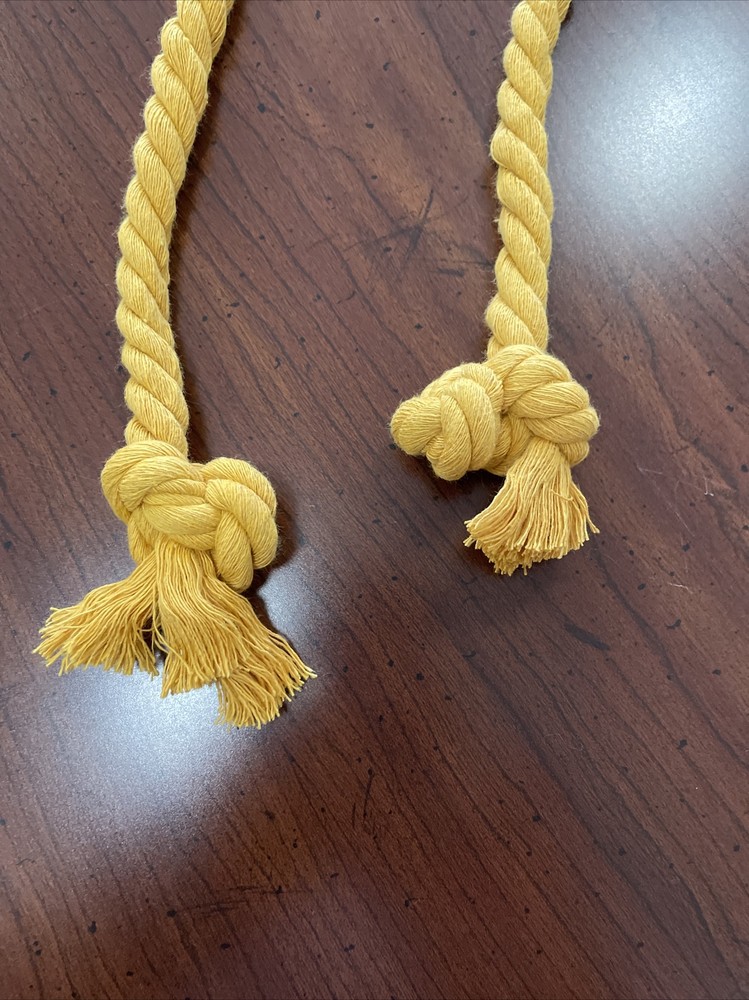 Handmade Yellow Rope Dog Toy Medium