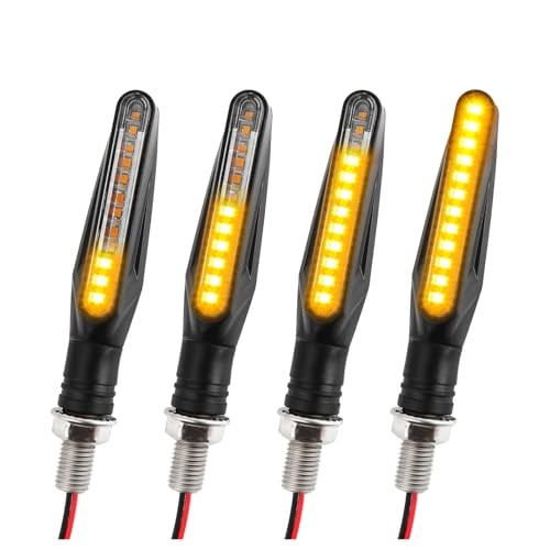 4PCS Motorcycle Turn Signals LED,2026 New Dynamic Sequential Flowing