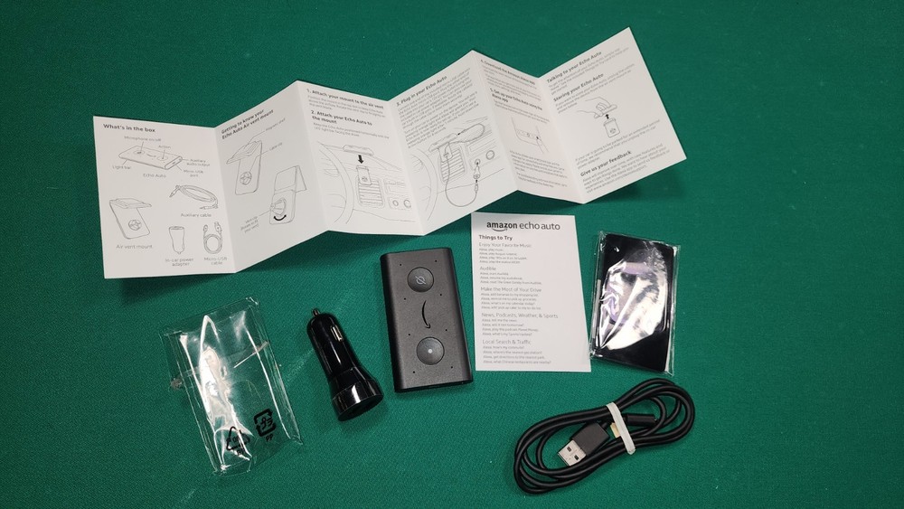 Amazon BP39CN Echo Auto Smart Assistant Bundle - Black