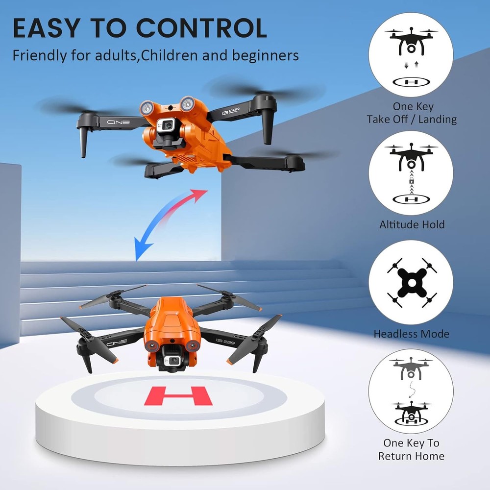 i3 PRO Foldable RC Drone 4K HD FPV Camera Obstacle Avoidance Quadcopter +Battery