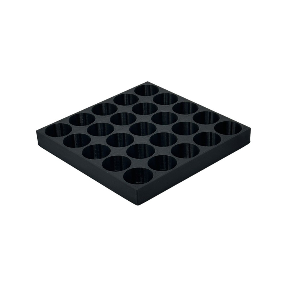 12 GA Shot Shell Reloading Block 25 Shot Black