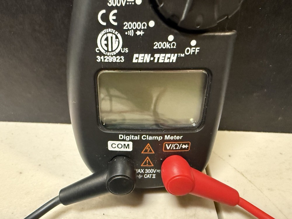 Hyper Tough Digital Clamp Meter AC DC 300V LCD Display Diode & Continuity Check