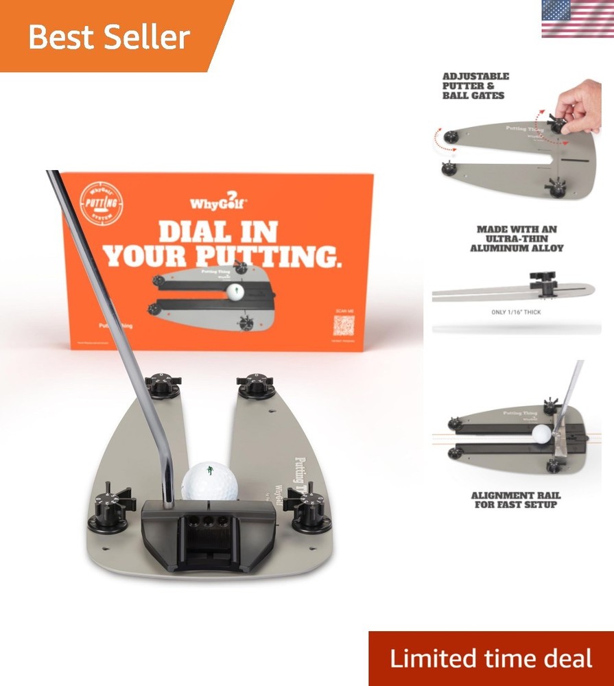 Putting System & Putting Thing – Golf Training Aid for Stroke, Accuracy & Gre...
