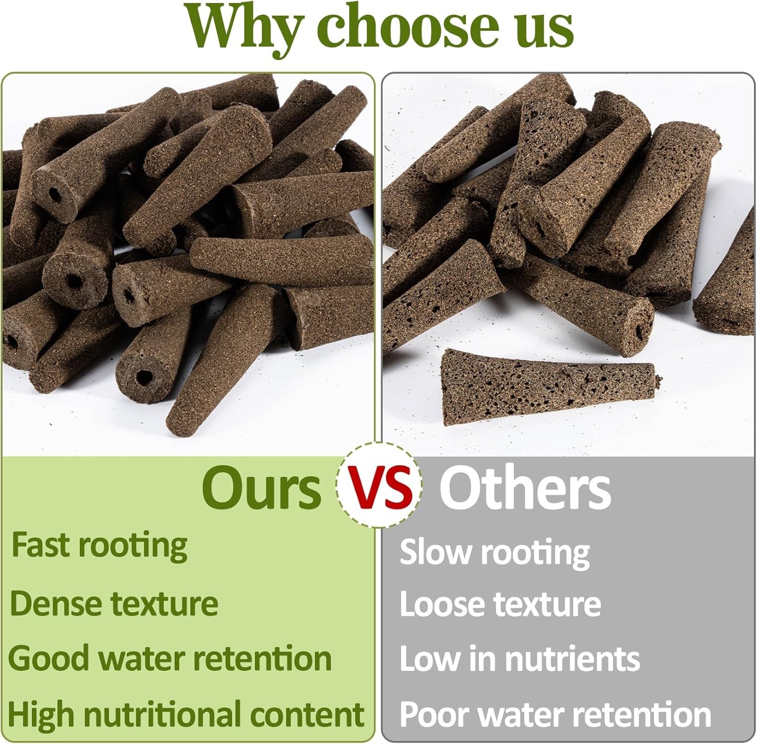 50 pc Hydroponic Grow Sponges Seed Starter Plugs for Herbs, Vegetables & Flowers