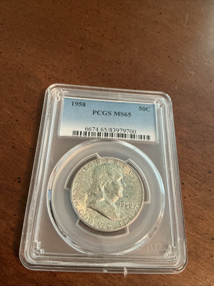 1958 Franklin Half Dollar PCGS MS65