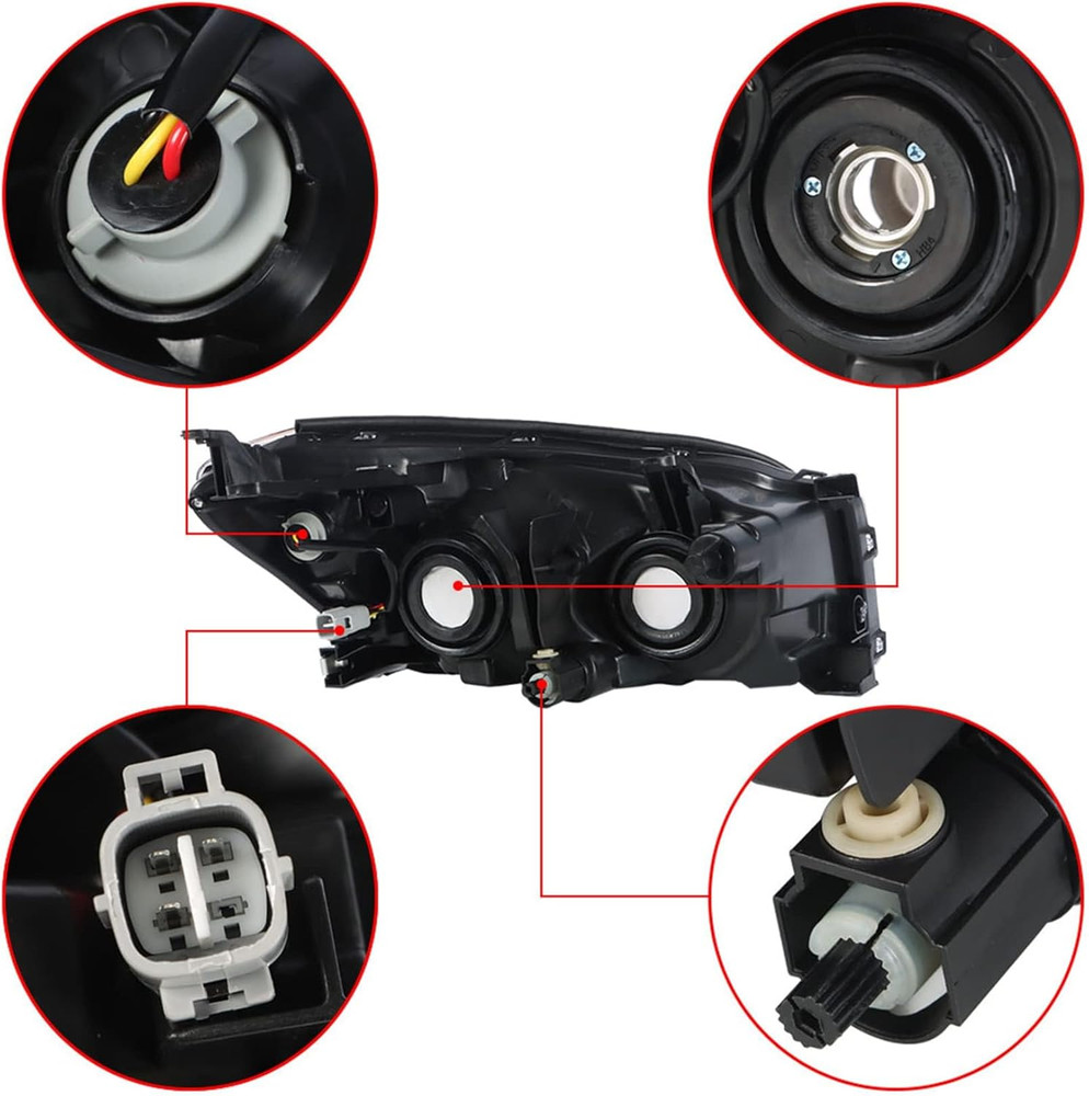 Driver and Passenger Side Halogen Headlights Assembly Repalcement for RAV 4 2009