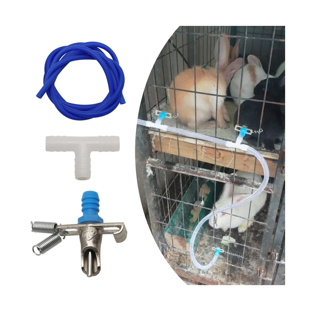 Automatic Rabbit Watering System Kit Include 10 Nipple Drinker Feed... Fast Ship