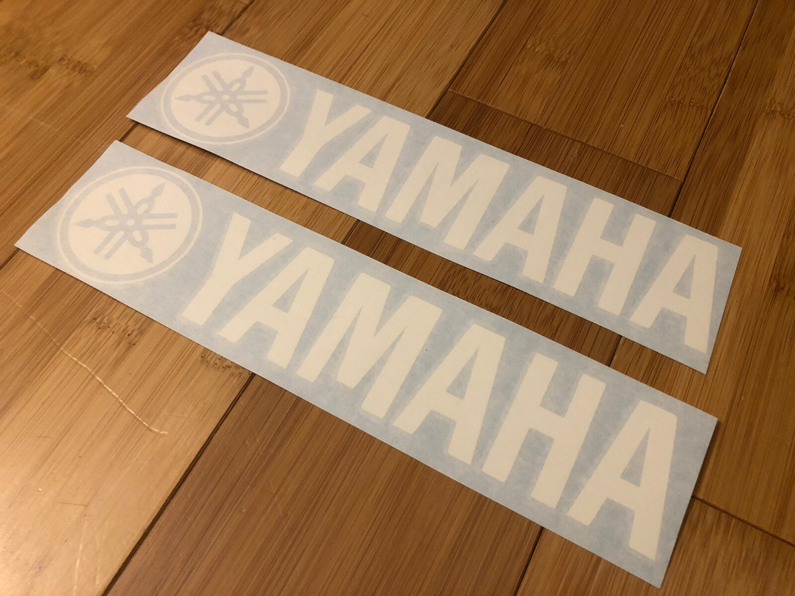 Yamaha Logo 9” Sticker (set Of 2) White Vinyl Motorbike ATV MX Dirtbike Decal