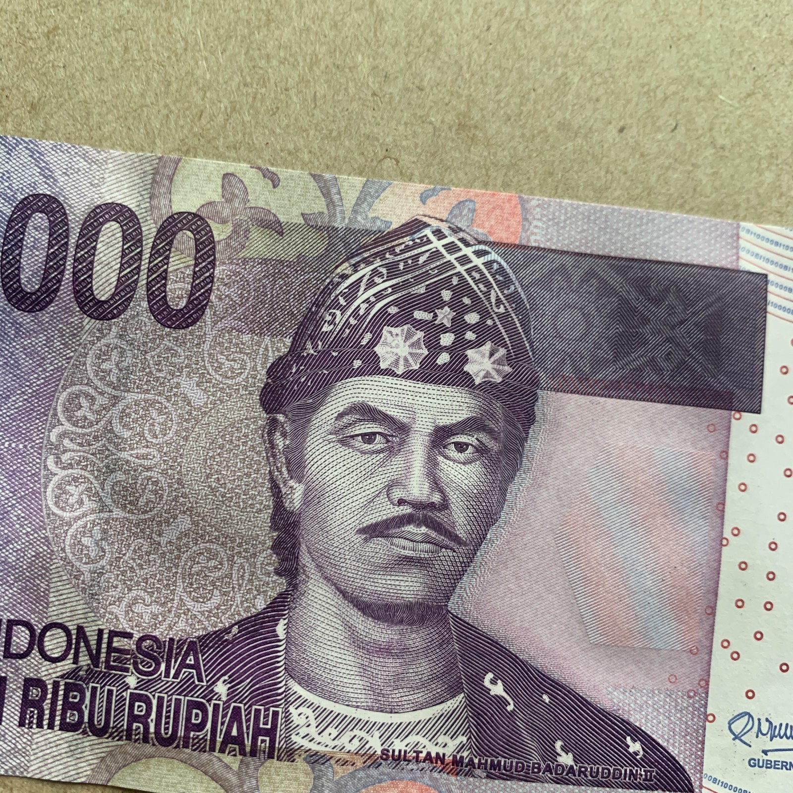 Indonesia 10000 Rupiah Banknote 2013, Indonesian Purple Currency Paper Money
