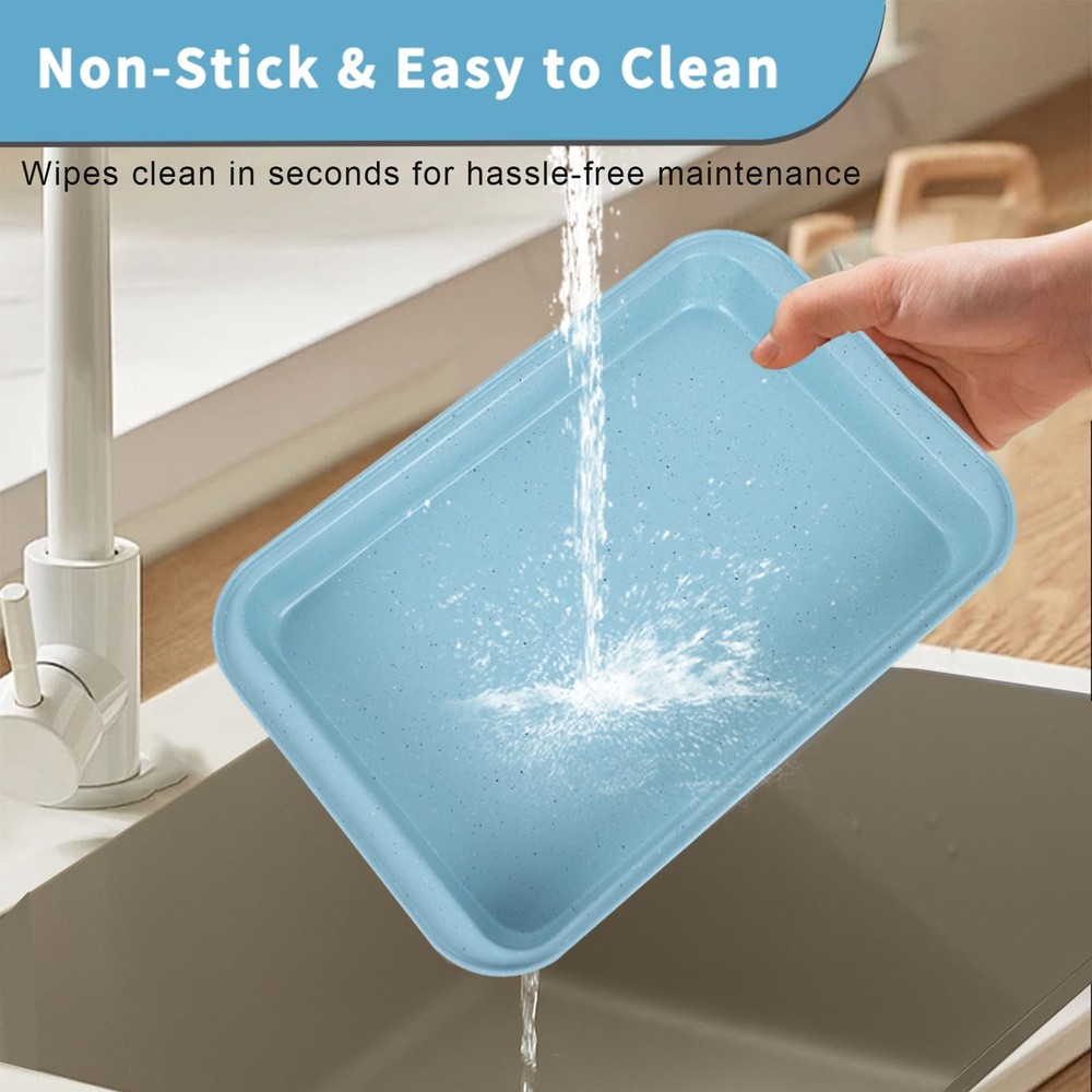 Baking Pans Set Non Stick, Bakeware Sets Stackable, Oven Safe, Steel Baking S...