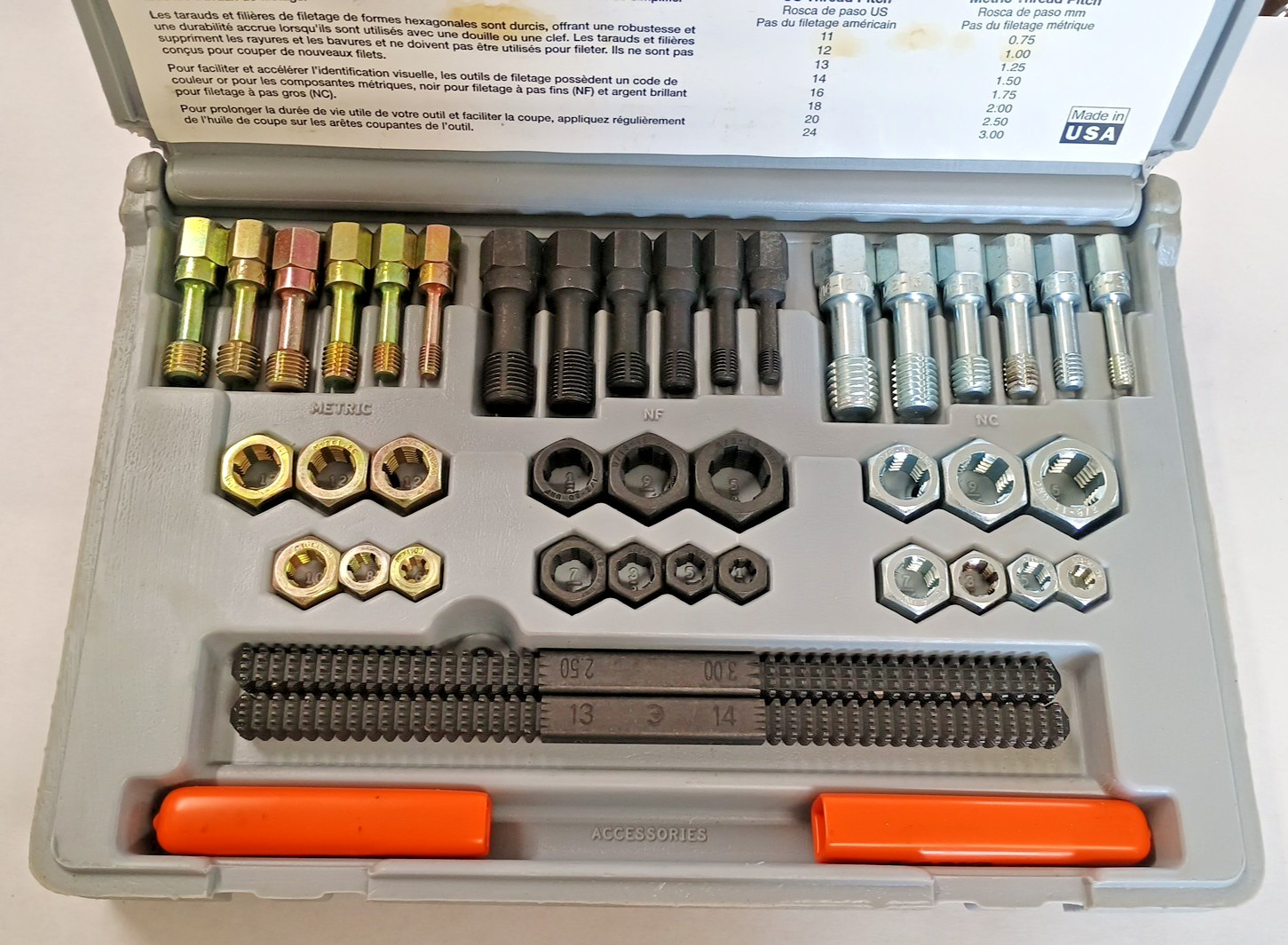 Lang 972 40 Pc SAET Metric Thread Repair Kit 3/8 Used-Restored New