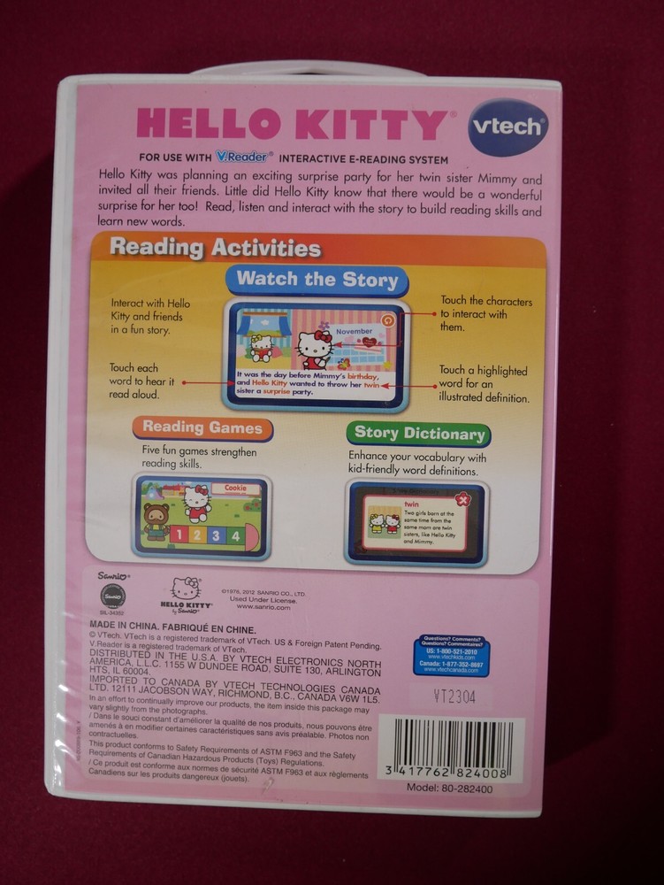 VTech V.Reader Hello Kitty's Surprise Interactive Reading Games 3-5 Years
