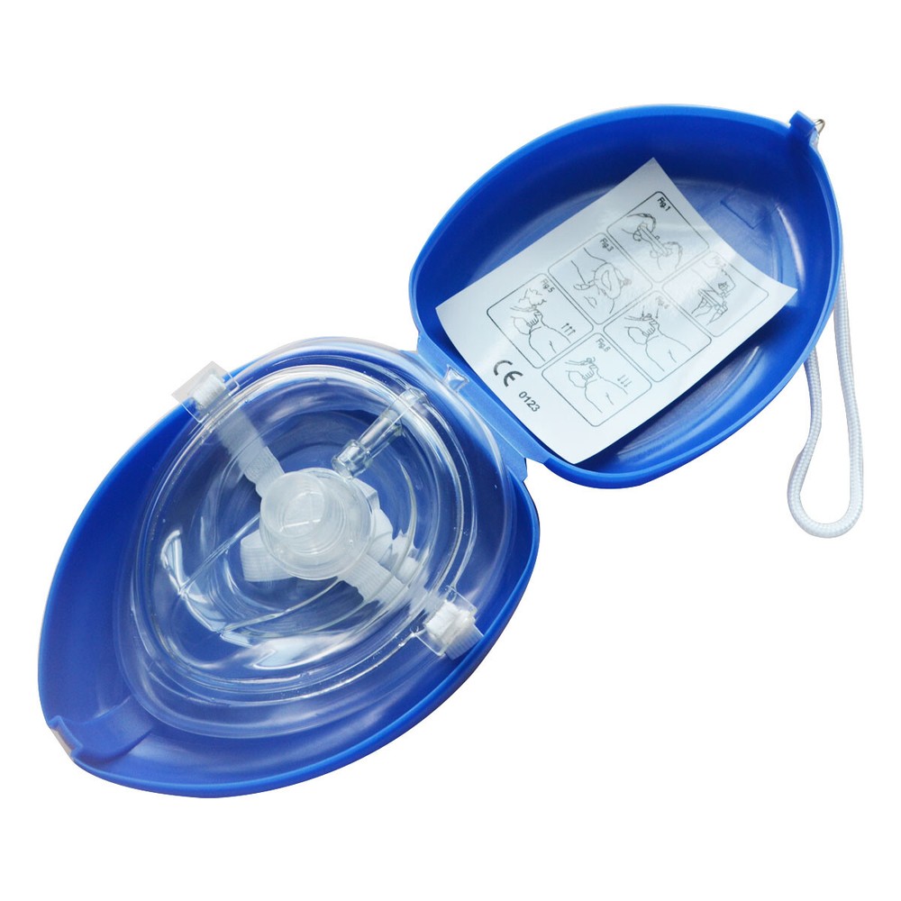 1pcs Blue CPR Pocket Face Shield Resuscitator Rescue cpr kit Face shield