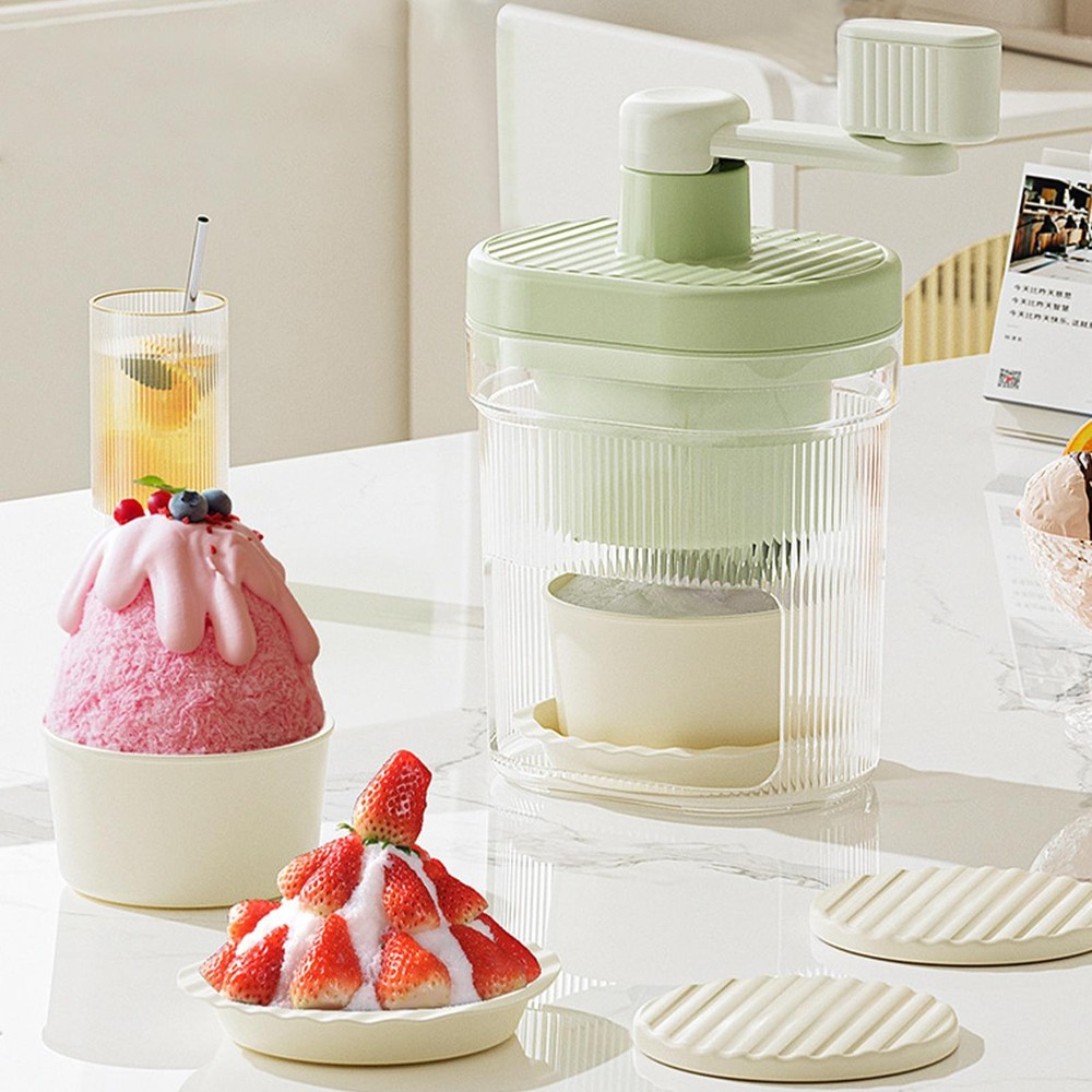 Shaved Ice Machine Portable Manual Ice Crusher Snow Cone Shaved Ice Maker