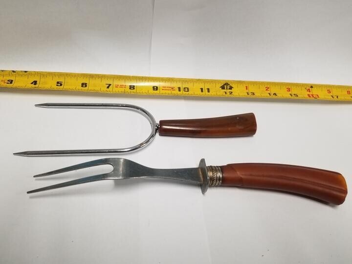 Vintage Serving Fork Pair