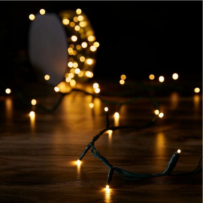 GE StayBright 250-Count 51.8-ft White Micro LED Christmas String Lights