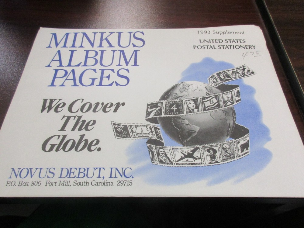 "MINKUS" 1993 SUPPLEMENT U.S. POSTAL STATIONERY  W/FREE SHIPPING!!!