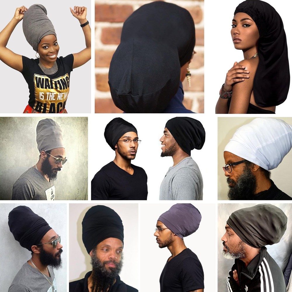 4 Pcs Dreadlock Stocking Caps for Men Spandex Dreadlock Cap Overnight Sleep C...