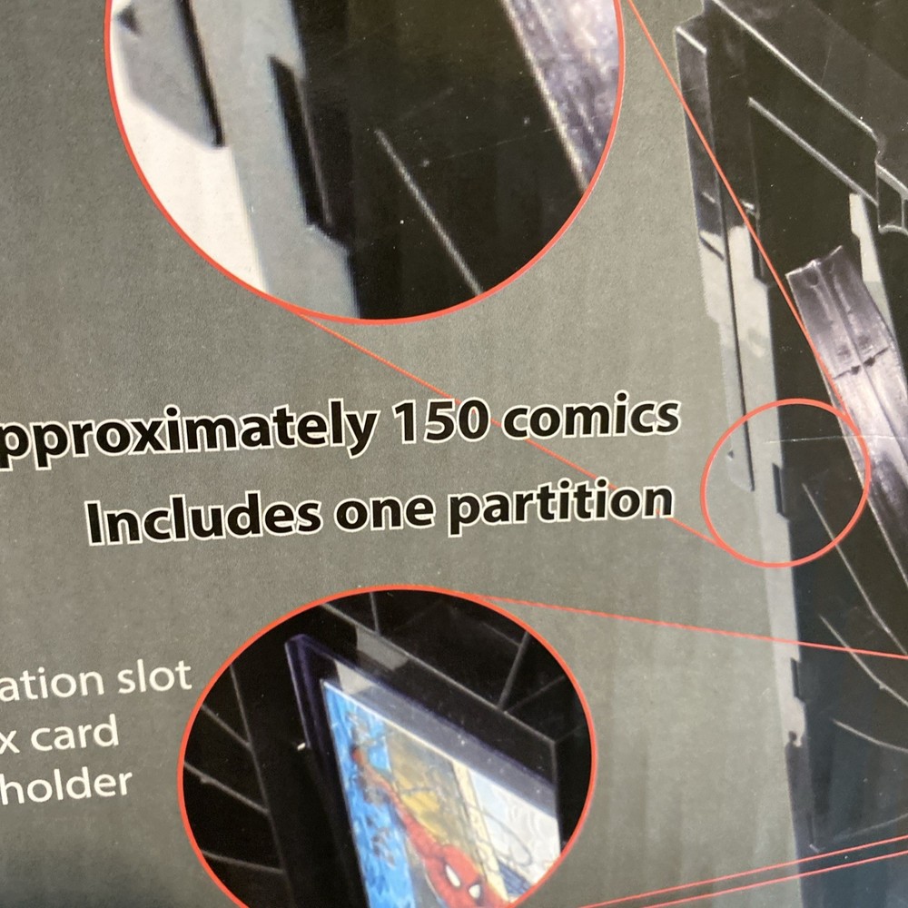 BCW Comic Book Storage Plastic Bin Stackable Boxes Black Holds 150