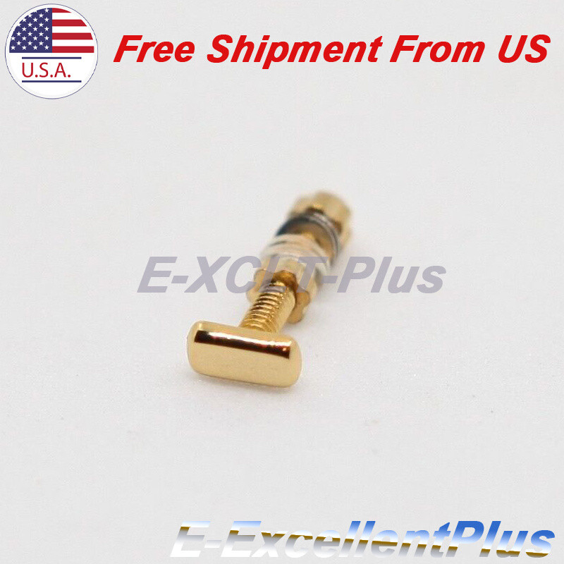 2PCS Curved Rectangle Screw&Bolt Replacement For C ar tier Eyeglasses Frame Gold