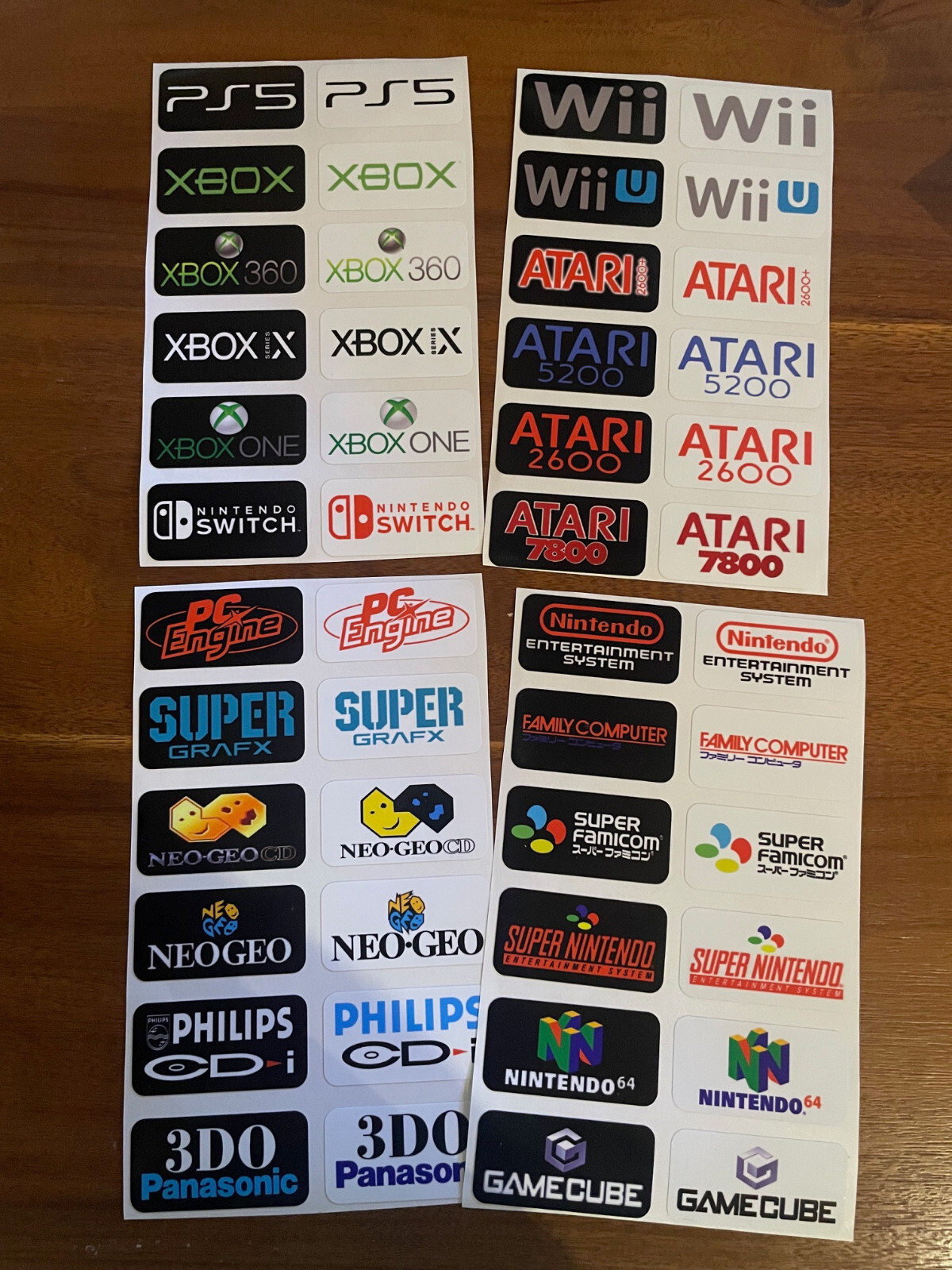Video Game System/Console Labels for Storage & Organization - Custom Labels