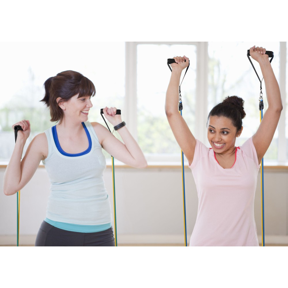 5 Tubes Resistance Bands Set Exercise Workout Stackable 100Lbs Ankle Strap Home