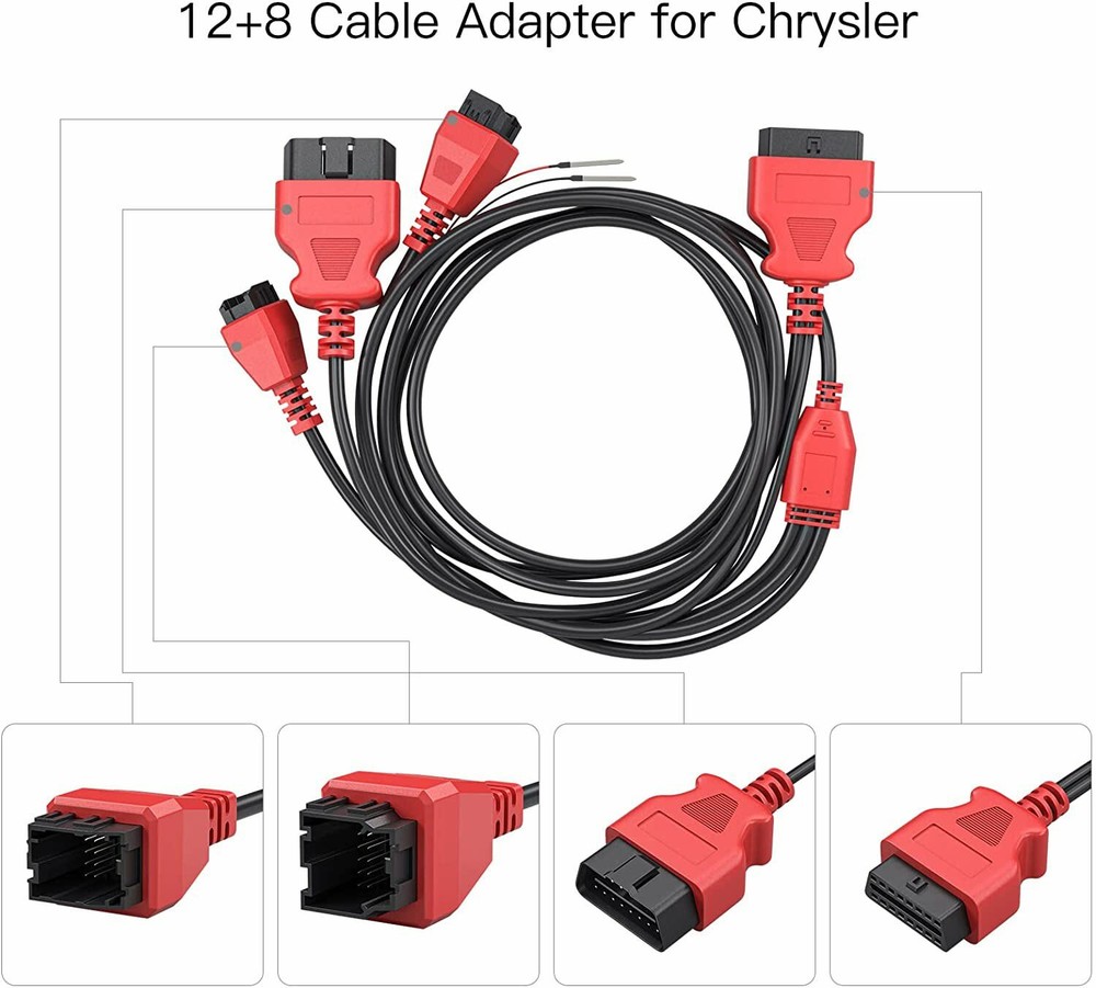 XTOOL Fit For Chry/sler 12+8 Programming Adaptor Auto Diagnostic Connector Cable