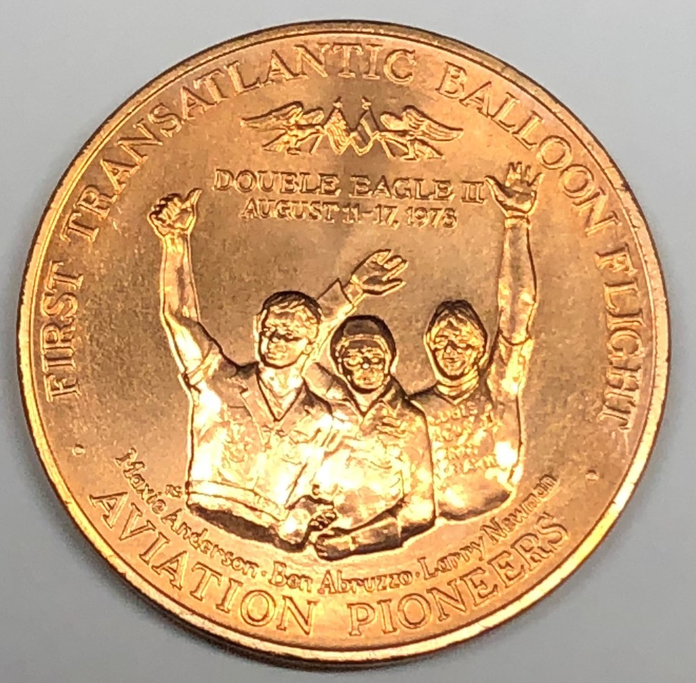 #C5516 FIRST TRANSATLANTIC BALOON FLIGHT BRONZE MEDAL,
