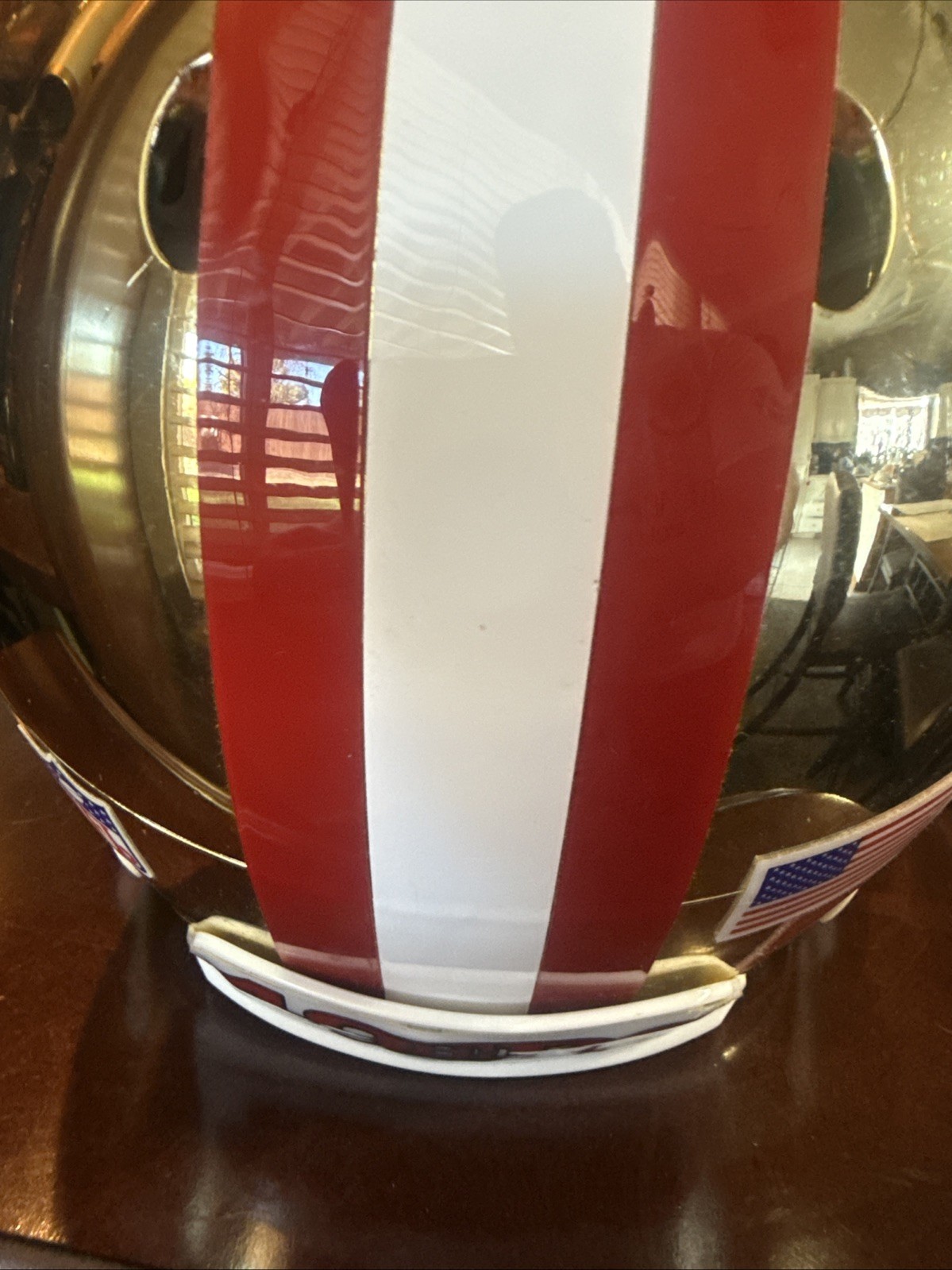 SAN FRANCISCO 49ERS Full Size Chrome Authentic Gold Football Helmet -