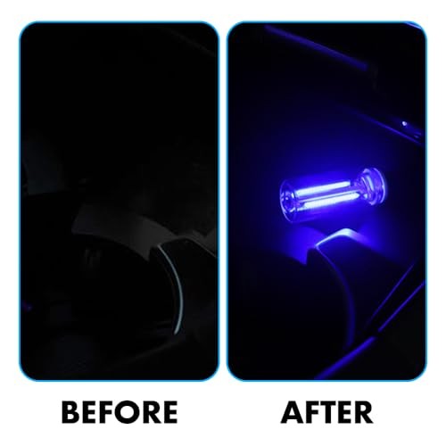 4Pcs Car USB Night Lights, Touch Control Car Interior 4pcs-DS-bule bule