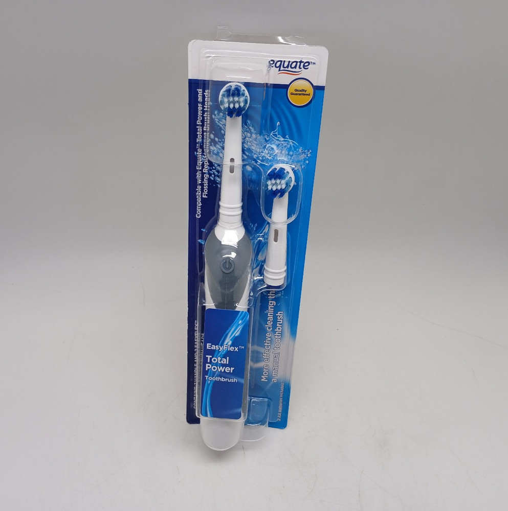 Equate Easyflex Total Power Electric Toothbrush + 2 Replacement Heads