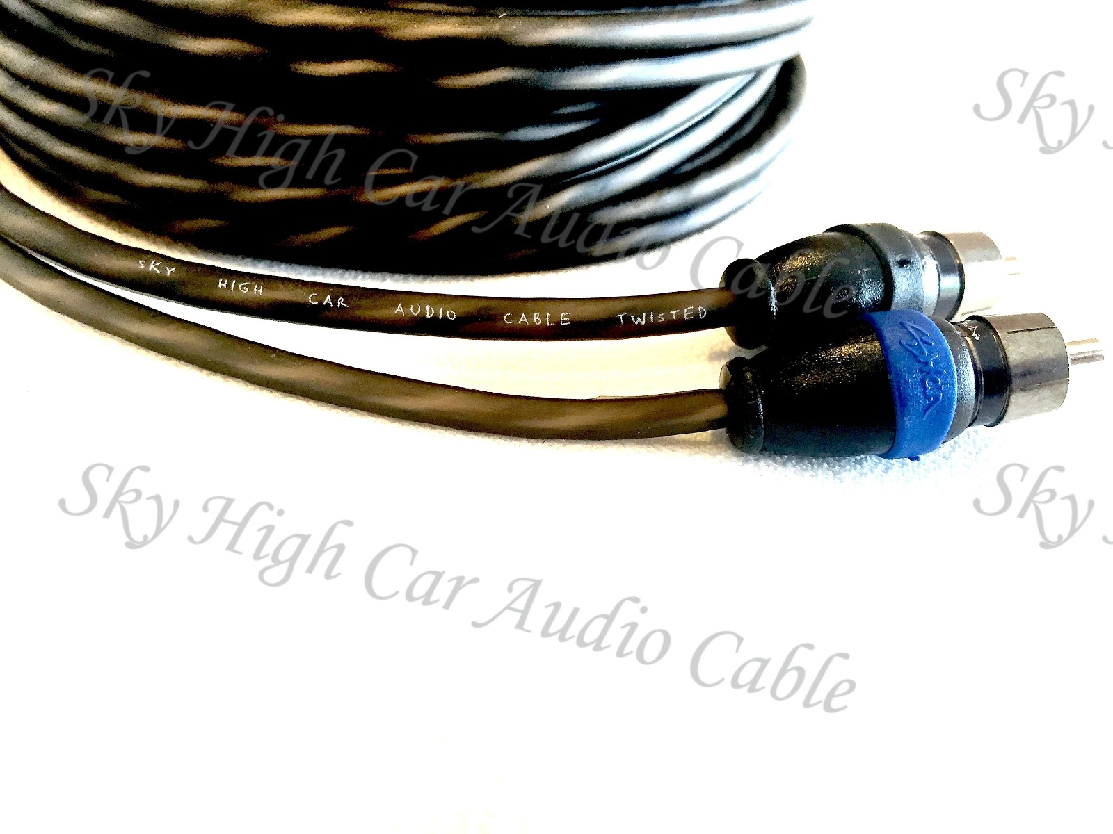 Sky High Car Audio 2 Channel Twisted 3 ft RCA Cables Coated 3' OFC