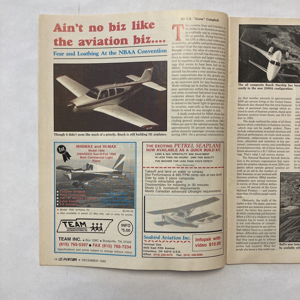 US Aviator - December 1992 Issue